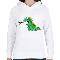 PRINTFASHION miaw dino - Női kapucnis pulóver - Fehér