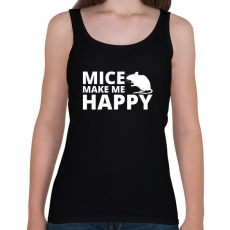 PRINTFASHION Mice make me happy - Női atléta - Fekete