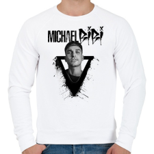 PRINTFASHION Michael Bibi - Férfi pulóver - Fehér férfi pulóver, kardigán