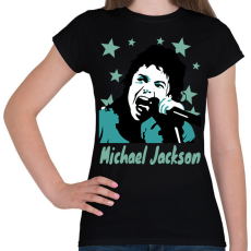 PRINTFASHION michael jackson drawn - Női póló - Fekete