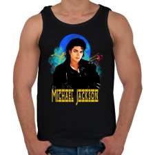 PRINTFASHION michael jackson - Férfi atléta - Fekete atléta, trikó