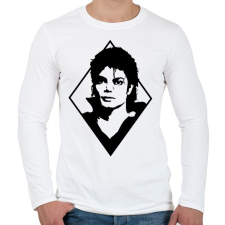 PRINTFASHION Michael Jackson - Férfi hosszú ujjú póló - Fehér férfi póló
