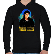PRINTFASHION michael jackson - Férfi kapucnis pulóver - Fekete férfi pulóver, kardigán