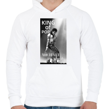 PRINTFASHION michael jackson king - Férfi kapucnis pulóver - Fehér férfi pulóver, kardigán