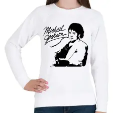 PRINTFASHION michael jackson moon light - Női pulóver - Fehér női pulóver, kardigán