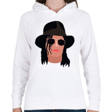 PRINTFASHION Michael Jackson - Női kapucnis pulóver - Fehér női pulóver, kardigán