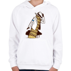 PRINTFASHION Michael Jackson tower - Gyerek kapucnis pulóver - Fehér