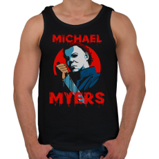 PRINTFASHION Michael Myers - Férfi atléta - Fekete