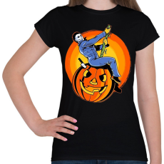 PRINTFASHION Michael Myers wrecking ball - Női póló - Fekete