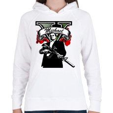 PRINTFASHION Michael - Női kapucnis pulóver - Fehér