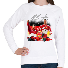 PRINTFASHION Michael Schumacher - Női pulóver - Fehér női pulóver, kardigán