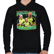 PRINTFASHION Michael van Gerwen - darts - Férfi kapucnis pulóver - Fekete