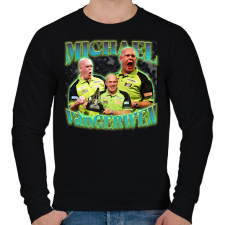 PRINTFASHION Michael van Gerwen - darts - Férfi pulóver - Fekete férfi pulóver, kardigán