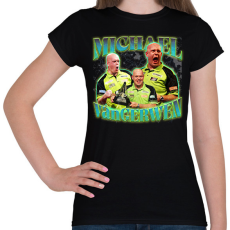 PRINTFASHION Michael van Gerwen - darts - Női póló - Fekete