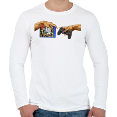 PRINTFASHION Michelangelo Gta5 - Férfi hosszú ujjú póló - Fehér