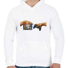 PRINTFASHION Michelangelo Gta5 - Férfi kapucnis pulóver - Fehér férfi pulóver, kardigán