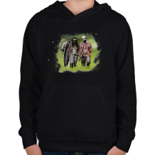 PRINTFASHION Michonne - Gyerek kapucnis pulóver - Fekete gyerek pulóver, kardigán