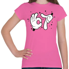 PRINTFASHION Mickey Six Seven - Női póló - Rózsaszín