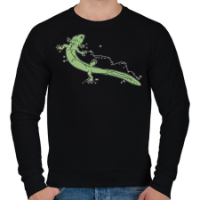 PRINTFASHION Microbracis - Férfi pulóver - Fekete férfi pulóver, kardigán