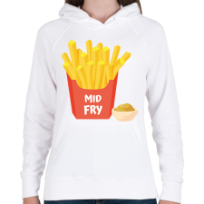 PRINTFASHION Mid Fry - Középső tesó - Női kapucnis pulóver - Fehér női pulóver, kardigán