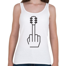 PRINTFASHION Middle finger - Gitáros minta - Női atléta - Fehér