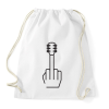 PRINTFASHION Middle finger - Gitáros minta - Sportzsák, Tornazsák - Fehér