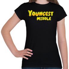PRINTFASHION Middle - Középső tesó - Női póló - Fekete