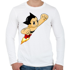PRINTFASHION Mighty Atom - Astro Boy - Férfi hosszú ujjú póló - Fehér