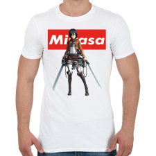 PRINTFASHION Mikasa Ackerman - Férfi póló - Fehér férfi póló