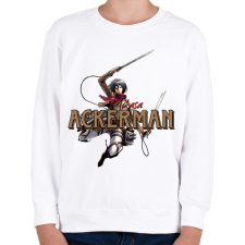 PRINTFASHION Mikasa minta (AOT) - Gyerek pulóver - Fehér gyerek pulóver, kardigán