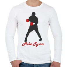 PRINTFASHION Mike Tyson - Férfi hosszú ujjú póló - Fehér