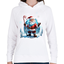 PRINTFASHION Miki - Női kapucnis pulóver - Fehér női pulóver, kardigán