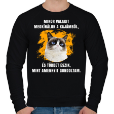 PRINTFASHION Mikor valakit megkínálok a kajámból - Férfi pulóver - Fekete férfi pulóver, kardigán
