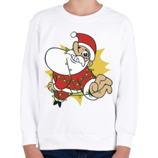 PRINTFASHION Mikulás a pácban - Gyerek pulóver - Fehér gyerek pulóver, kardigán