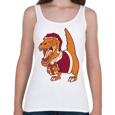 PRINTFASHION Mikulás dínó - Női atléta - Fehér női trikó