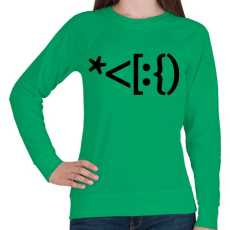 PRINTFASHION Mikulás emoji - Női pulóver - Zöld