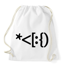 PRINTFASHION Mikulás emoji - Sportzsák, Tornazsák - Fehér tornazsák