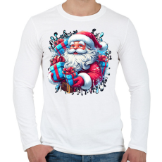PRINTFASHION Mikulás - Férfi hosszú ujjú póló - Fehér