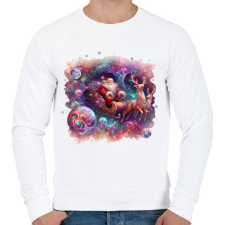 PRINTFASHION Mikulás - Férfi pulóver - Fehér férfi pulóver, kardigán