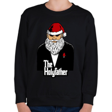 PRINTFASHION Mikulás keresztapa - Gyerek pulóver - Fekete gyerek pulóver, kardigán