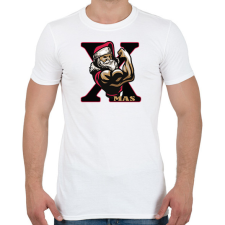 PRINTFASHION Mikulás kigyúrva XMAS - Férfi póló - Fehér férfi póló