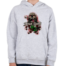 PRINTFASHION Mikulás koponya - Gyerek kapucnis pulóver - Sport szürke