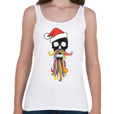 PRINTFASHION Mikulás koponya - Női atléta - Fehér női trikó