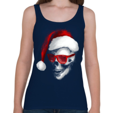 PRINTFASHION Mikulás koponya - Női atléta - Sötétkék