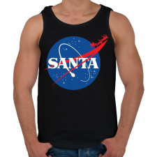 PRINTFASHION Mikulás NASA - Férfi atléta - Fekete atléta, trikó