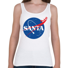 PRINTFASHION Mikulás NASA - Női atléta - Fehér női trikó
