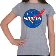 PRINTFASHION Mikulás NASA - Női póló - Sport szürke női póló