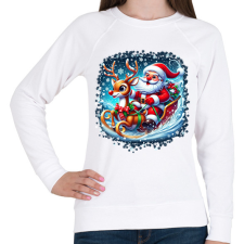 PRINTFASHION Mikulás - Női pulóver - Fehér női pulóver, kardigán