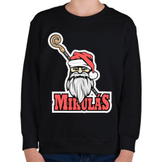PRINTFASHION Mikulás pálcával - Gyerek pulóver - Fekete