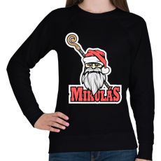 PRINTFASHION Mikulás pálcával - Női pulóver - Fekete